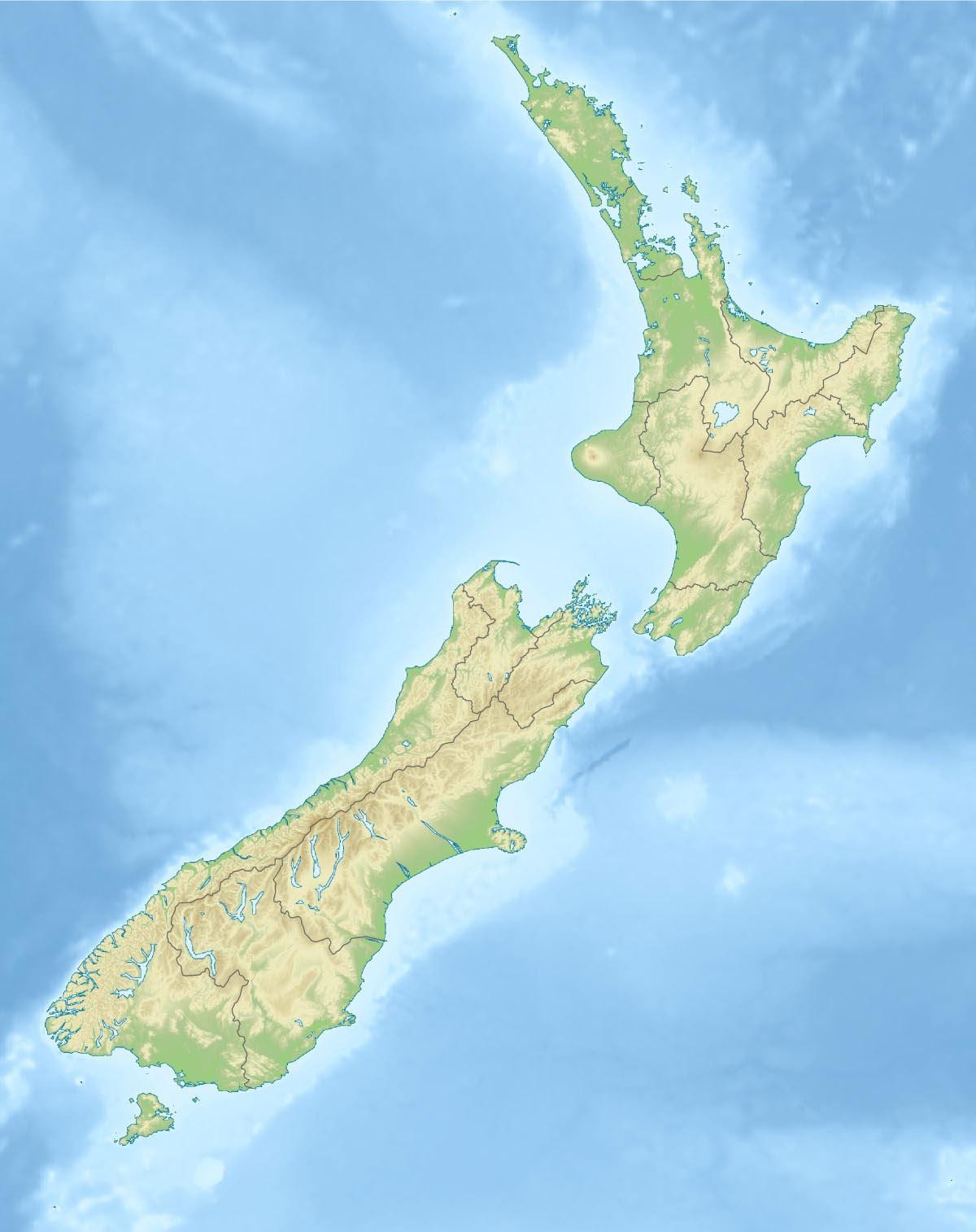 novi zeland fizicke karakteristike mapu