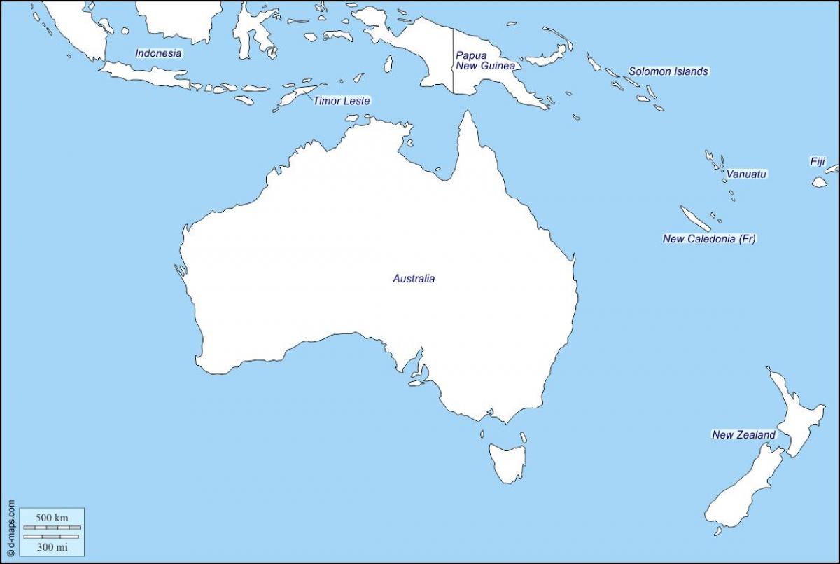 iznijeti mapa je iz australije i novi zeland