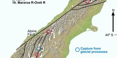 Mapu u kanjon rijeku novi zeland