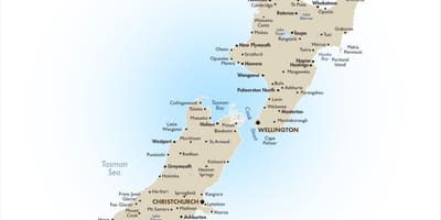 Mapa je iz novog zelanda gradova