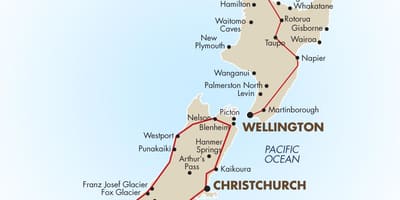Mapa na jug otoka novi zeland da vozim