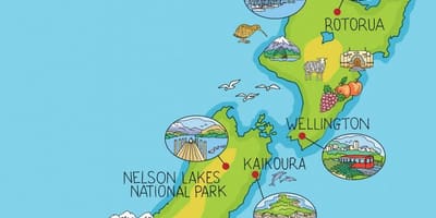 Novi zeland mapu crtani
