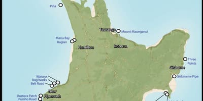 Karta za novi zeland da surfuje