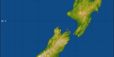 Novi zeland visinu mapu