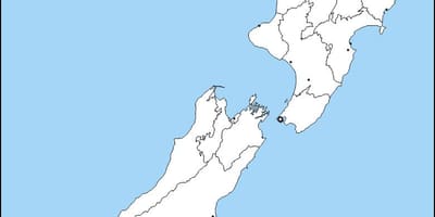 Prazan fizički mapu novi zeland