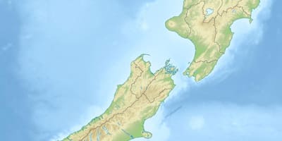 Novi zeland fizicke karakteristike mapu