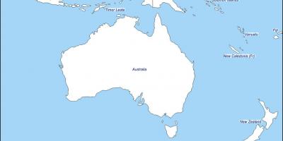 Iznijeti mapa je iz australije i novi zeland
