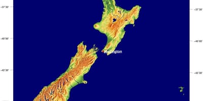 Novi zeland teren mapu