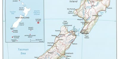 Novi zeland rijeke mapu