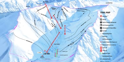 Novi zeland ski odmarališta mapu