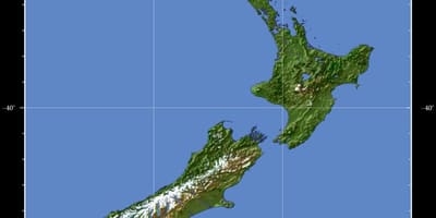 Novi zeland zemlji mapu